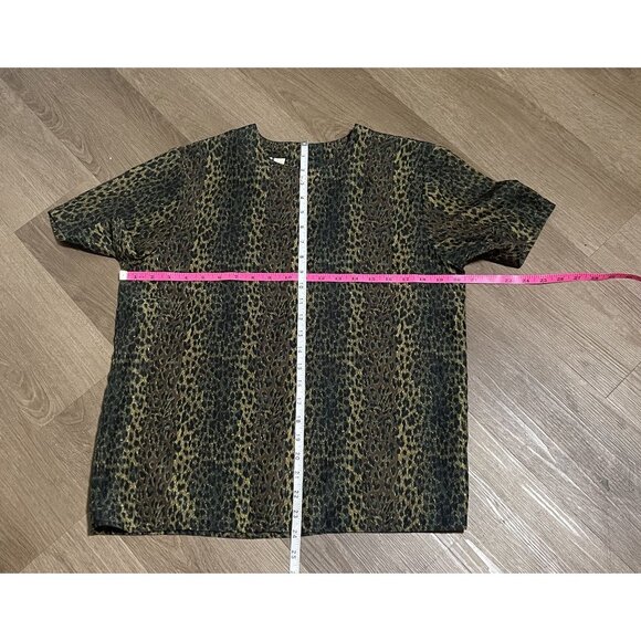 VTG S.L.B. Womens Leopard Print Silk Top - Sz Medium *‎ Classy - Chic - Office - Picture 3 of 7